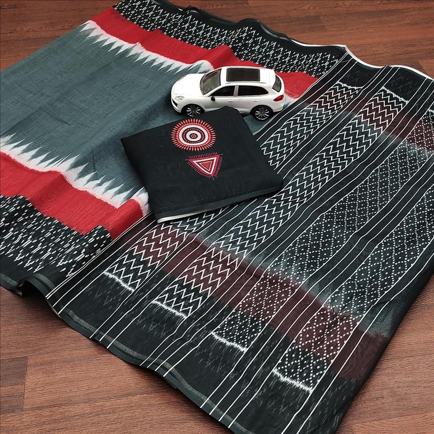 Pure Linen Pochampally 13 New Exclusive Wear Digital Printed Saree Collection